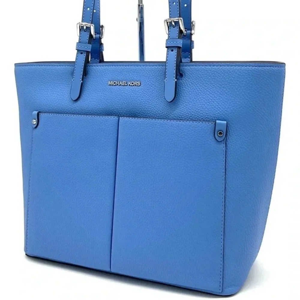 Michael Kors Jet Set Medium Pocket Tote Bag South Pacific Blue